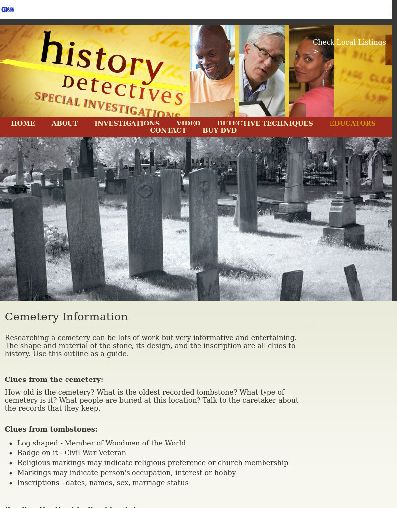 Cemetery Information Activity