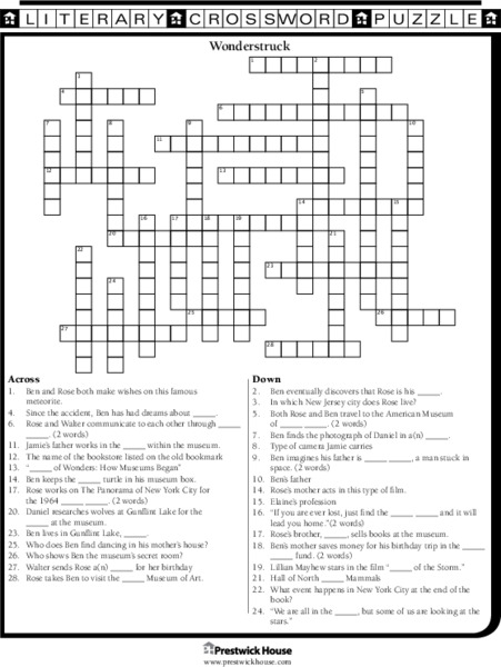 Wonderstruck Worksheet