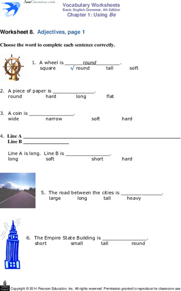 Adjectives Worksheet
