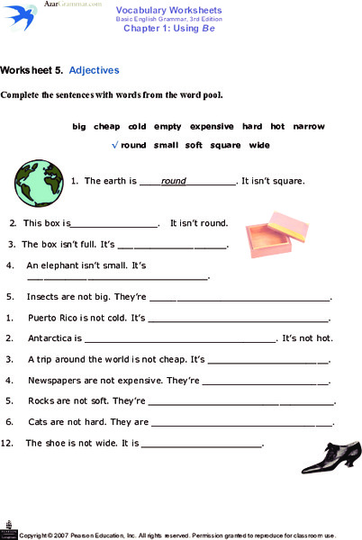 Adjectives Worksheet
