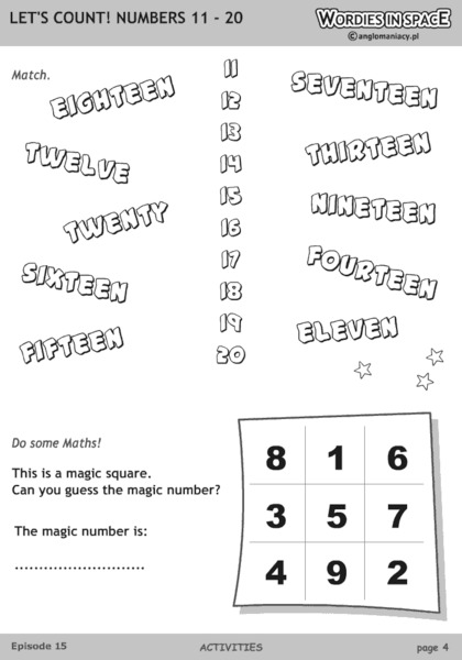 Number Words Worksheet