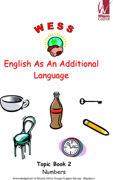 English as an Additional Language: Topic Book 2 Numbers Worksheet