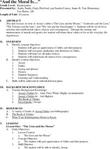 And the Moral Is... Unit Plan