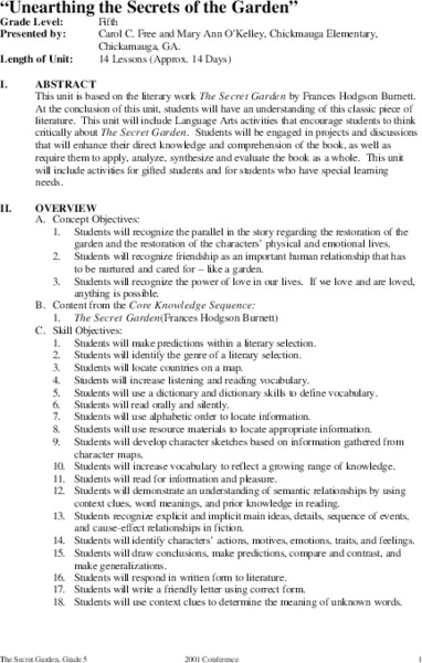 Unearthing the Secrets of the Garden Unit Plan