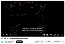 Sn1 and Sn2 Epoxide Opening Discussion Instructional Video