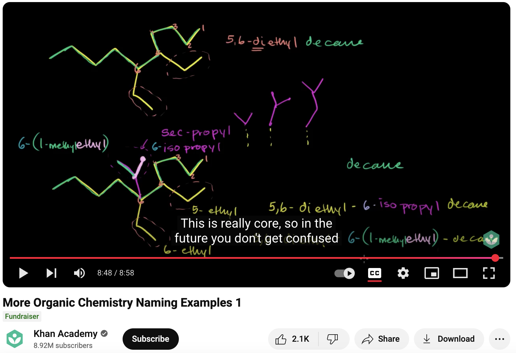 More Organic Chemistry Naming Examples 1 Instructional Video