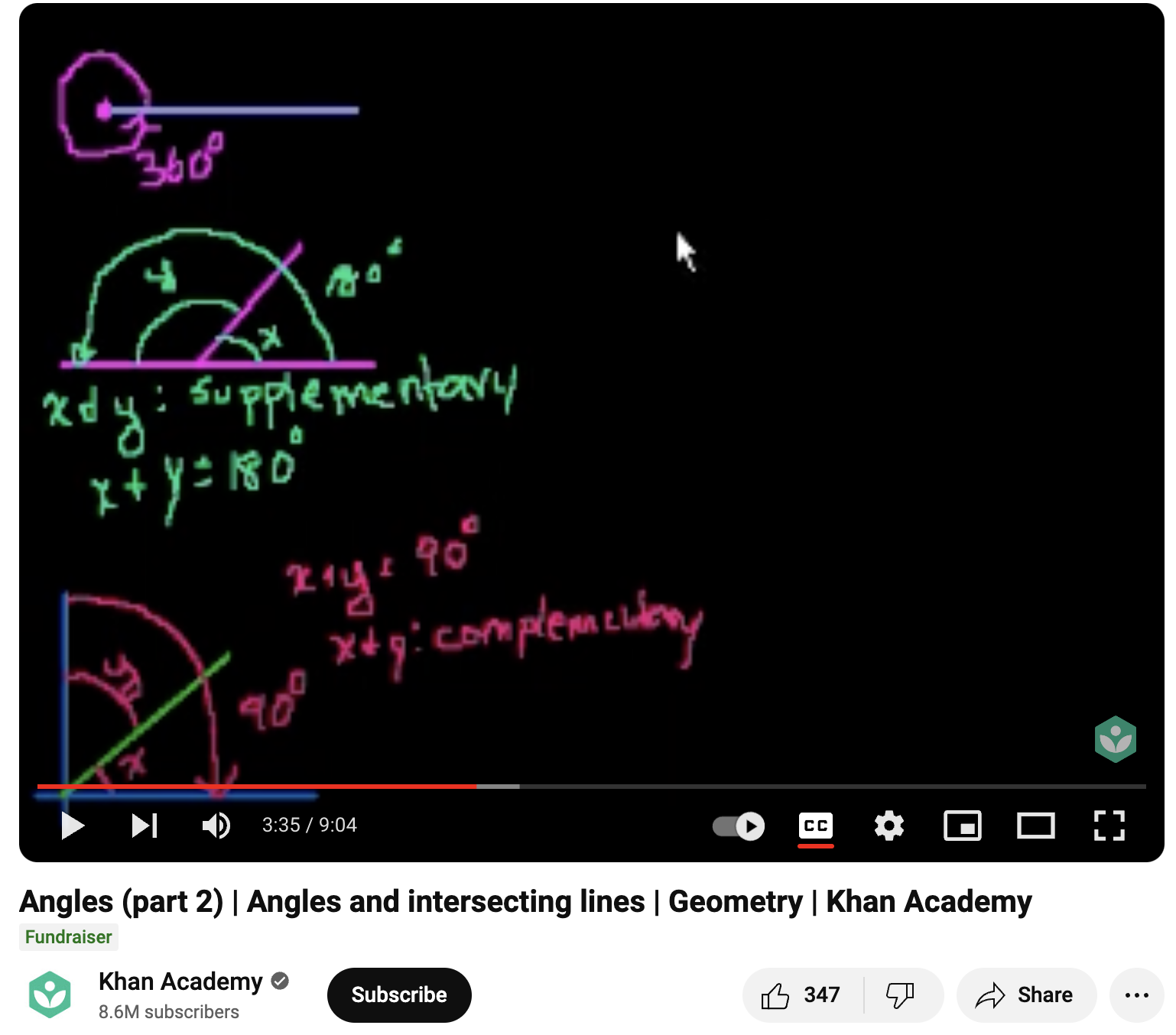 Angles (Part 2), Angles and Intersecting Lines Instructional Video
