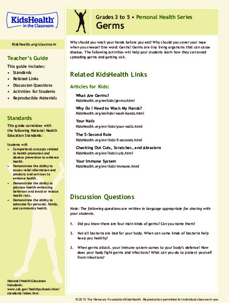 Germs: Grades 3-5 Lesson Plan