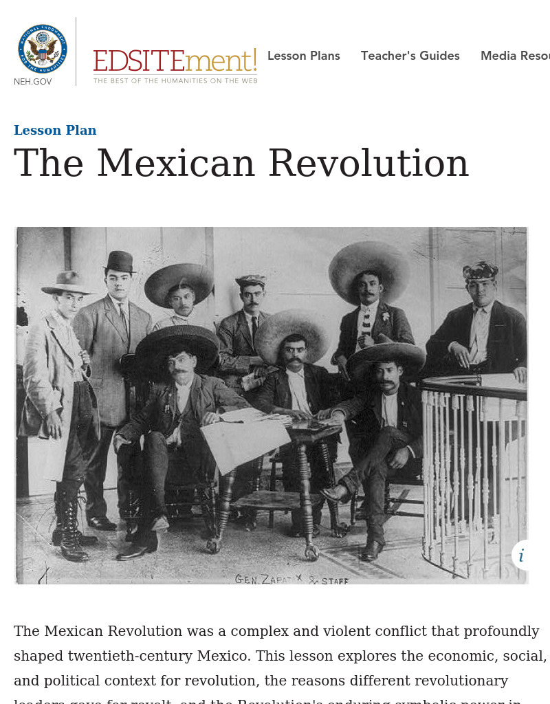The Mexican Revolution Lesson Plan