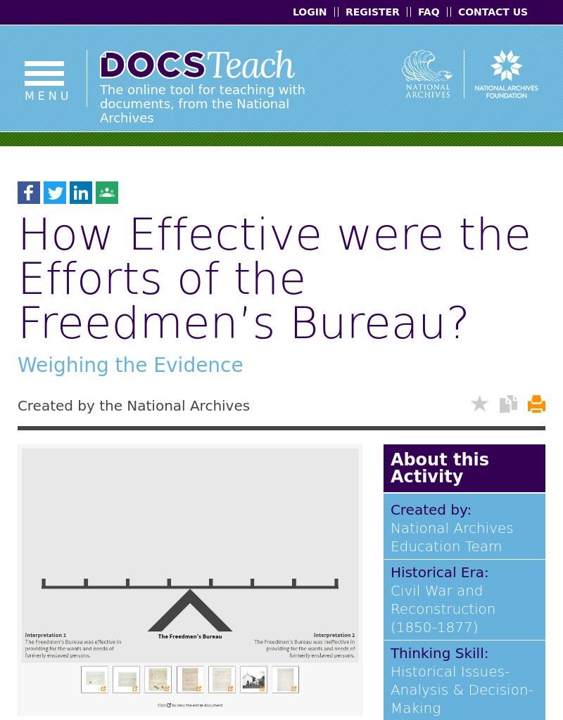 How Effective were the Efforts of the Freedmen’s Bureau? Interactive