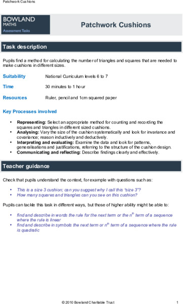 Patchwork Cushions Assessment