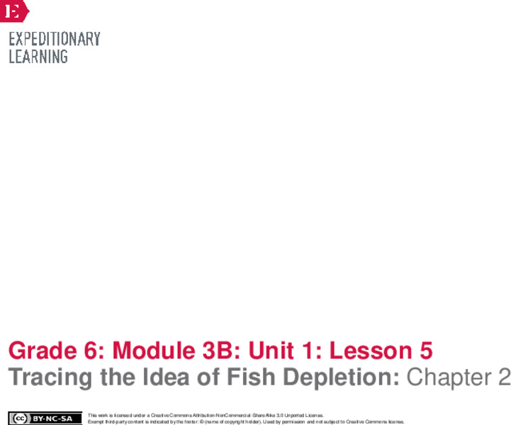 Tracing the Idea of Fish Depletion: Chapter 2 Lesson Plan