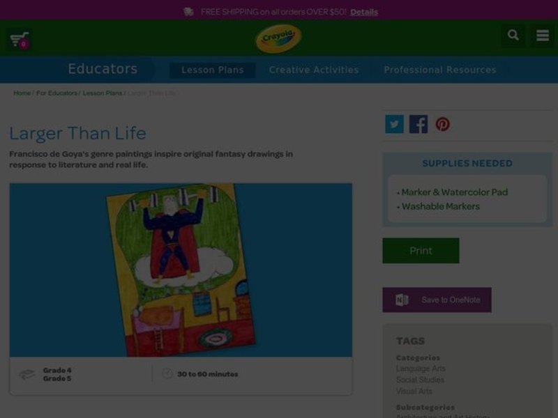 Larger Than Life Lesson Plan