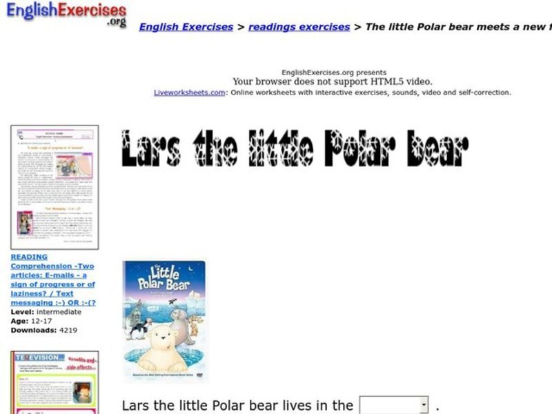 Lars the Little Polar Bear Interactive