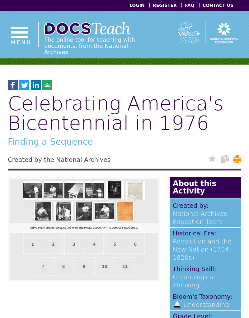 Celebrating America's Bicentennial in 1976 Interactive