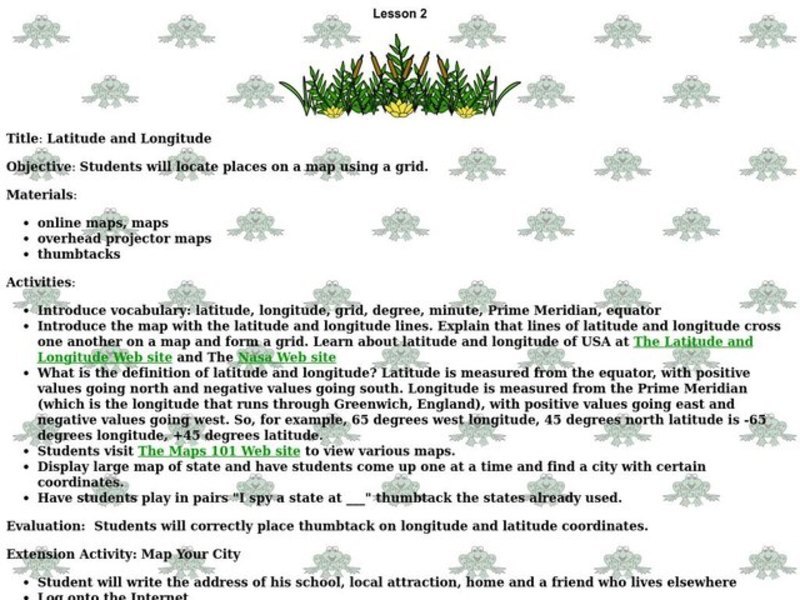Latitude and Longitude Lesson Plan