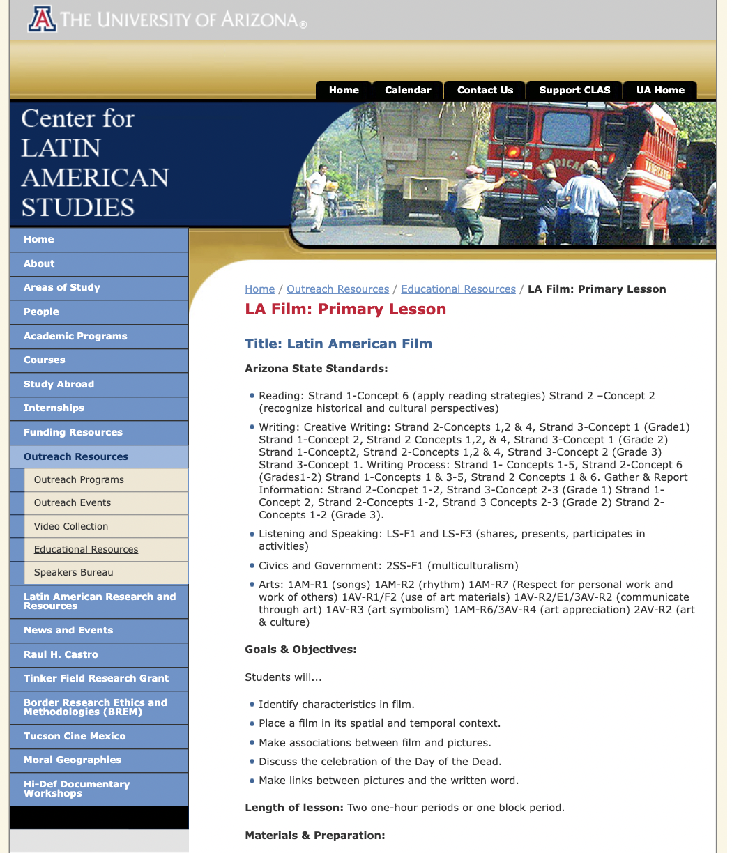 Latin American Film Lesson Plan