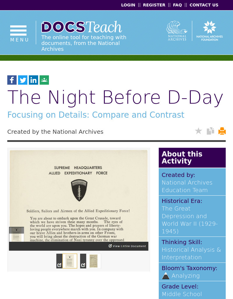 The Night Before D-Day Interactive