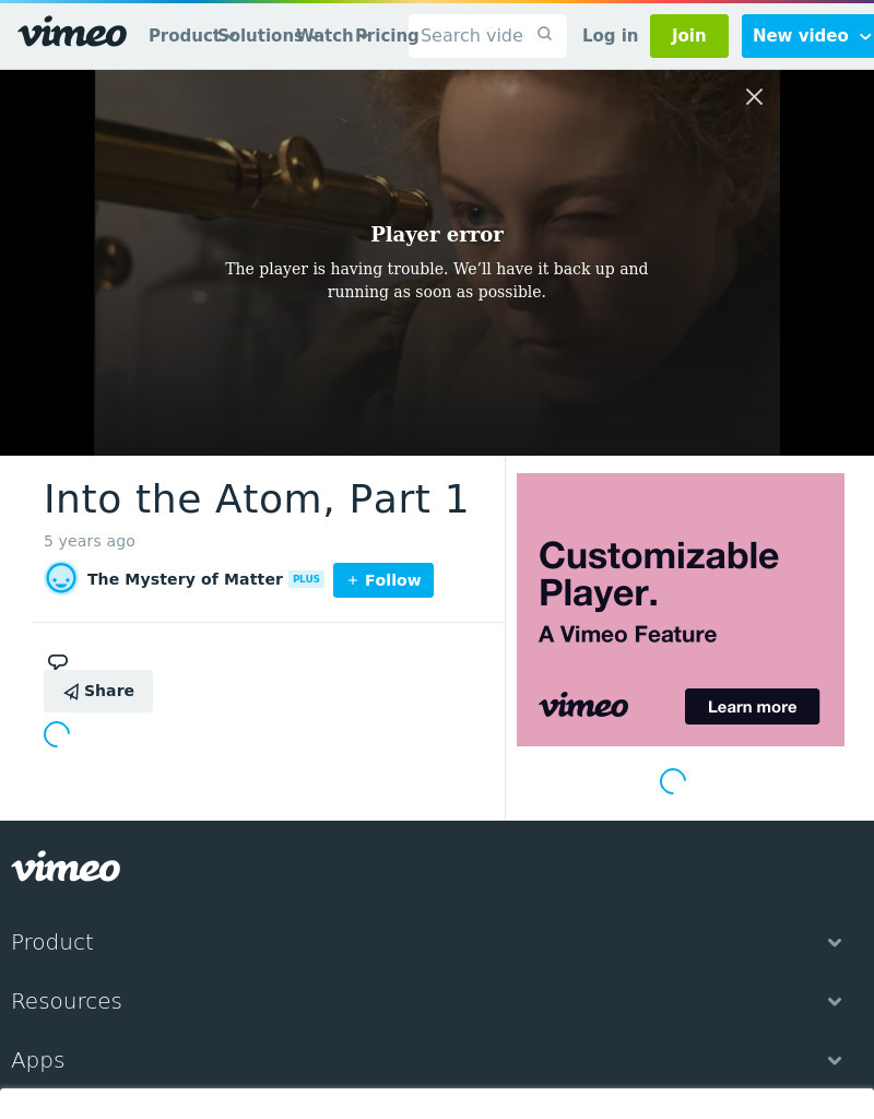 Into the Atom, Part 1: Atoms Have Parts Instructional Video