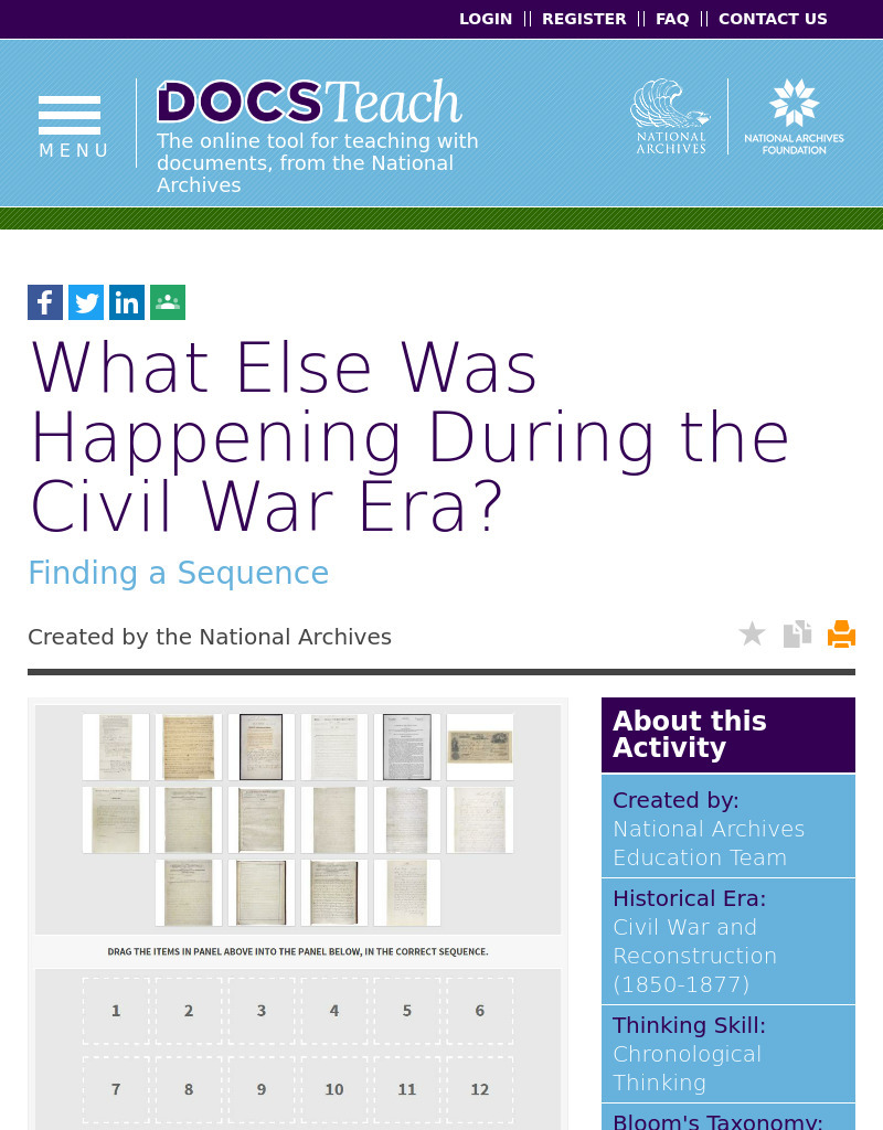 What Else Was Happening During the Civil War Era? Interactive