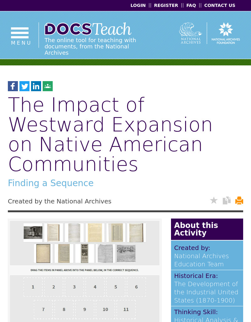 The Impact of Westward Expansion on Native American Communities Interactive