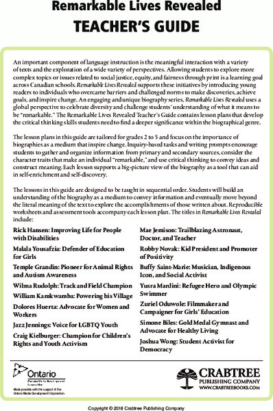 Remarkable Lives Revealed Unit Plan