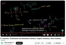 E1 Reactions, Substitution and Elimination Reactions, Organic chemistry Instructional Video