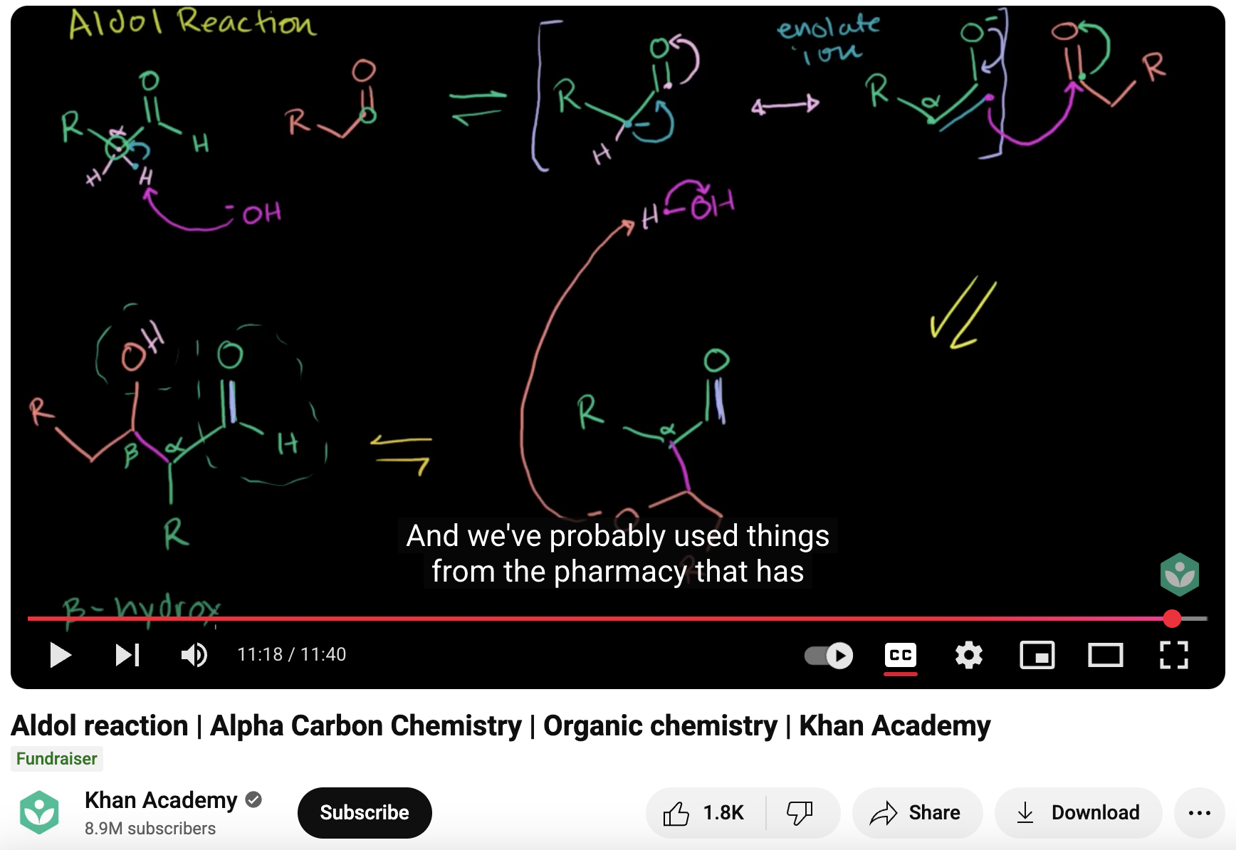 Aldol Reaction, Alpha Carbon Chemistry, Organic Chemistry Instructional Video