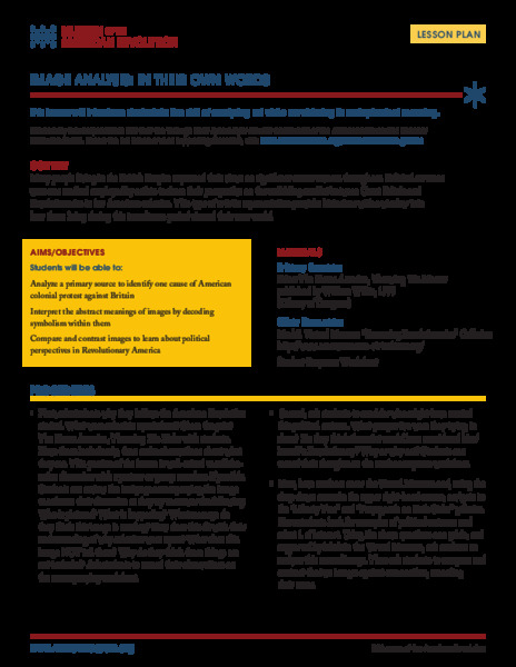 Image Analysis: In Their Own Words Lesson Plan