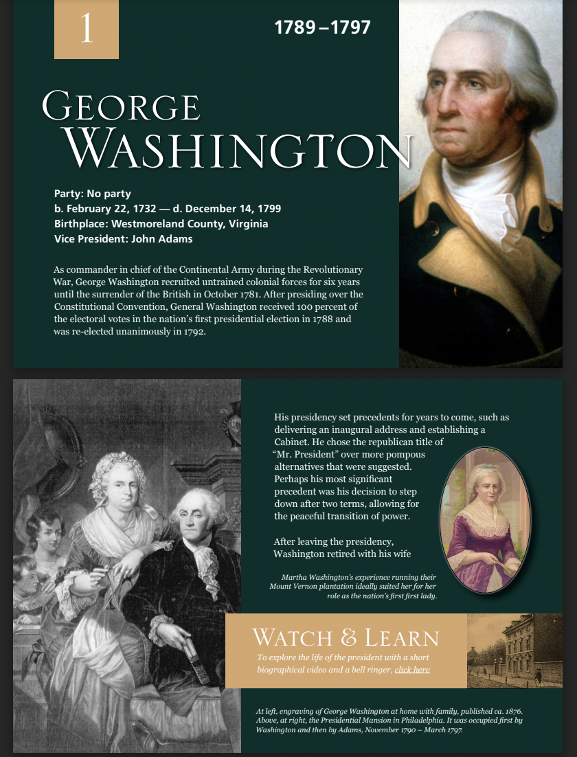 Virtual Presidents Exhibit Handout