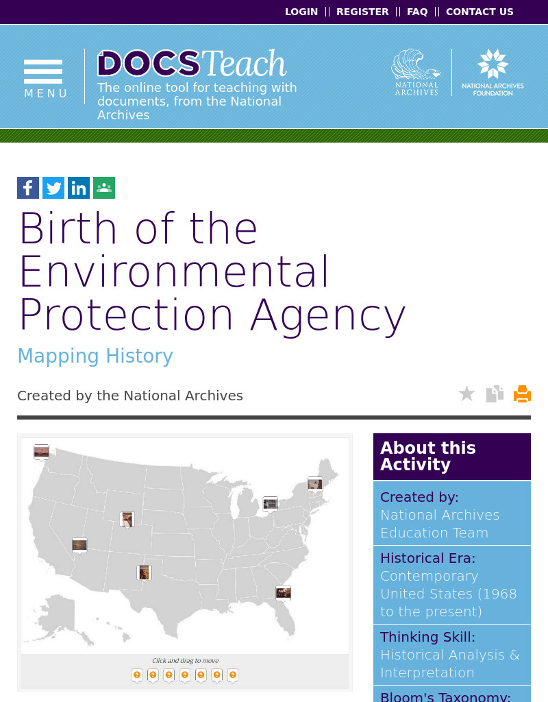 Birth of the Environmental Protection Agency Interactive