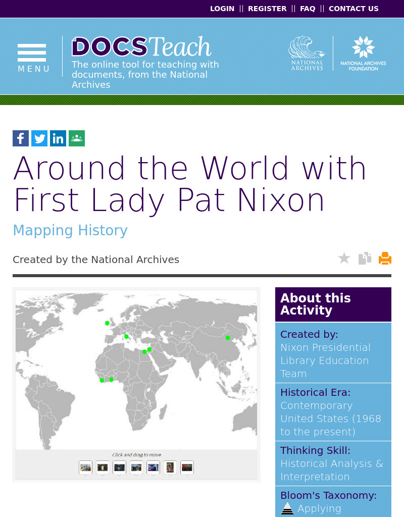 Around the World with First Lady Pat Nixon Interactive