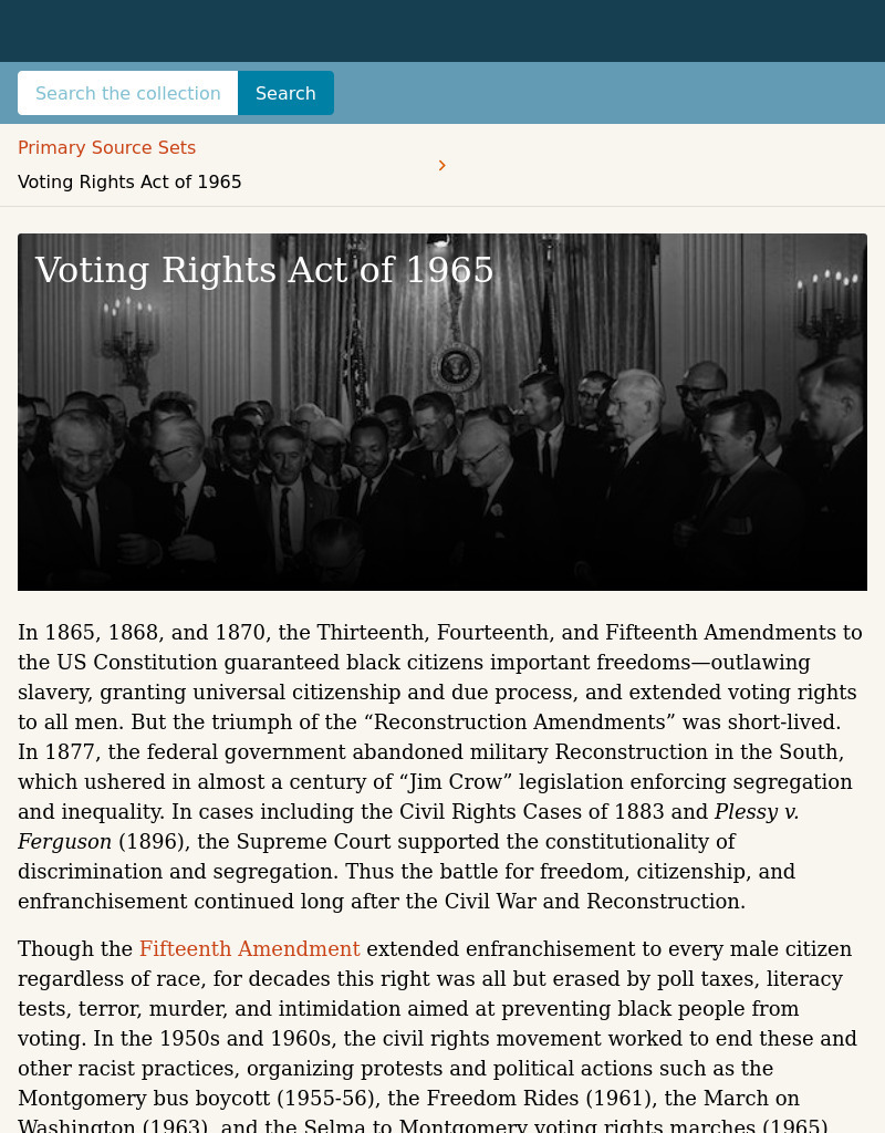 Voting Rights Act of 1965 Activity