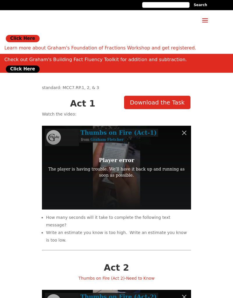 Thumbs on Fire Activity