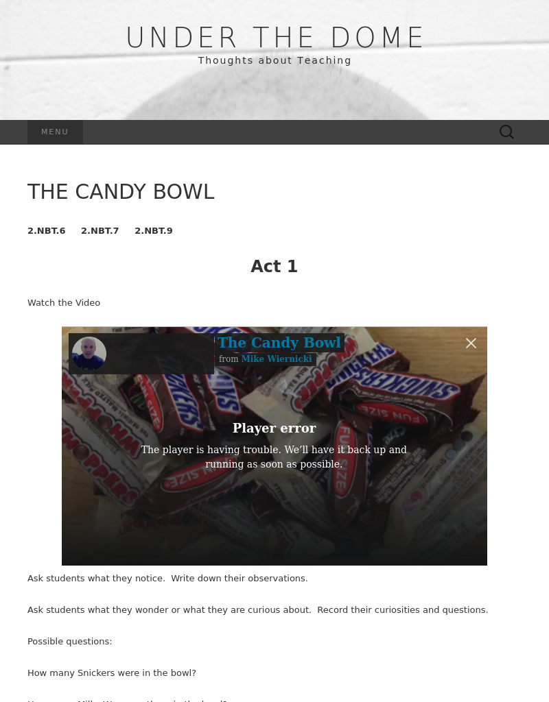 The Candy Bowl Activity