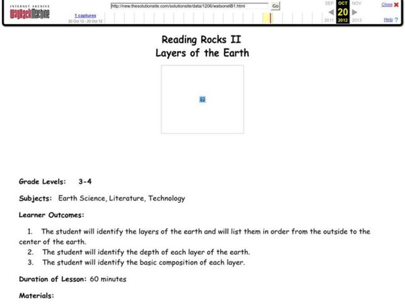Layers of the Earth Lesson Plan