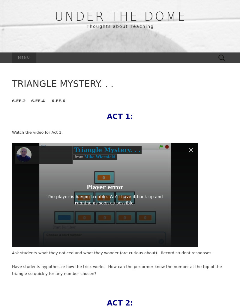 Triangle Mystery ... Activity