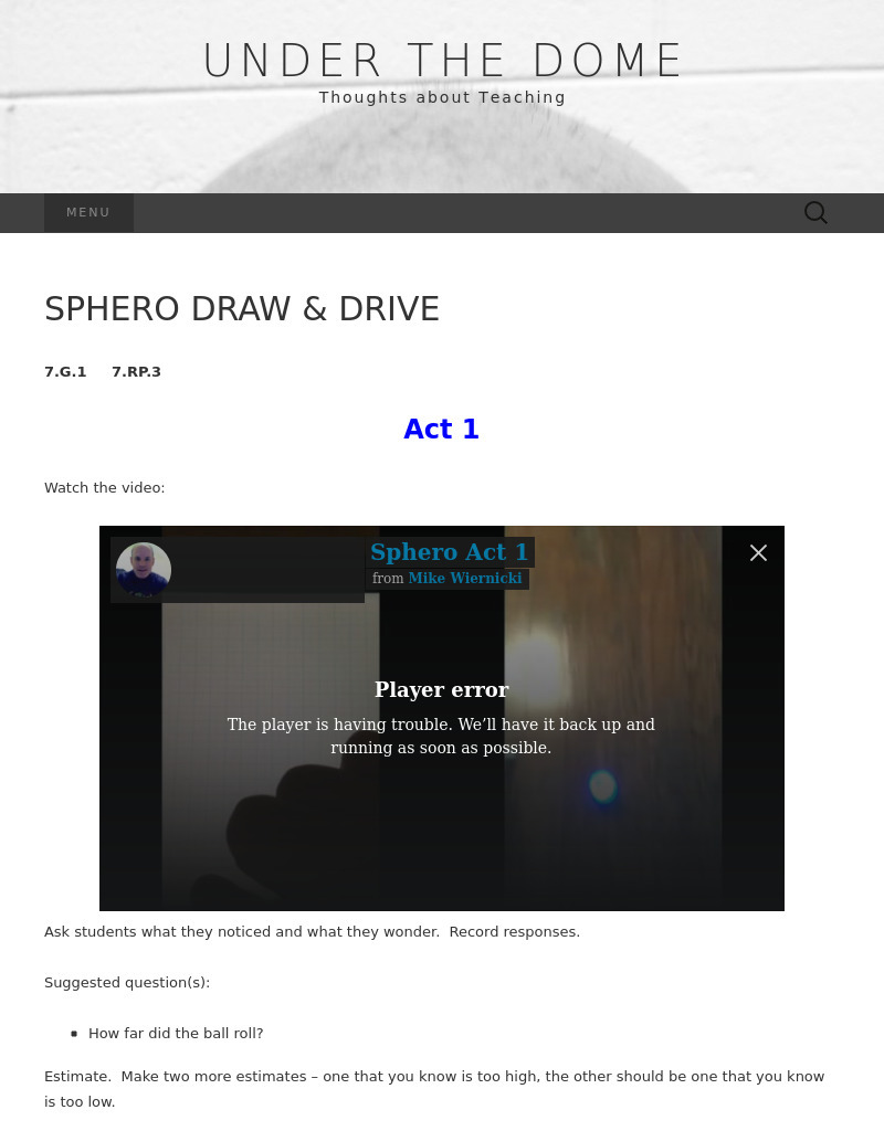 Sphero Draw and Drive Activity