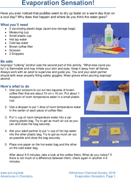 Evaporation Sensation Activity