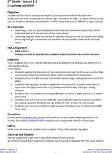 Dissolving an M&amp;M Lesson Plan