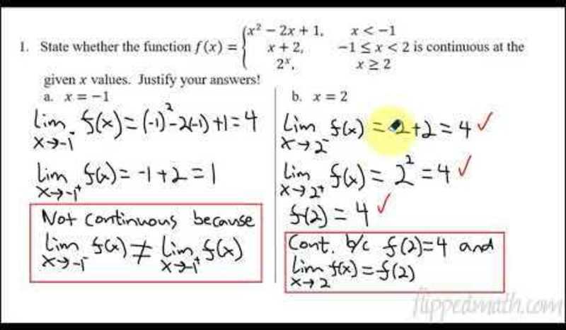Calculus AB/BC - Defining Continuity at a Point AP Test Prep