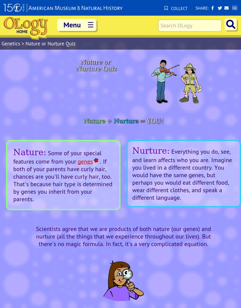 Nature or Nurture Quiz Assessment