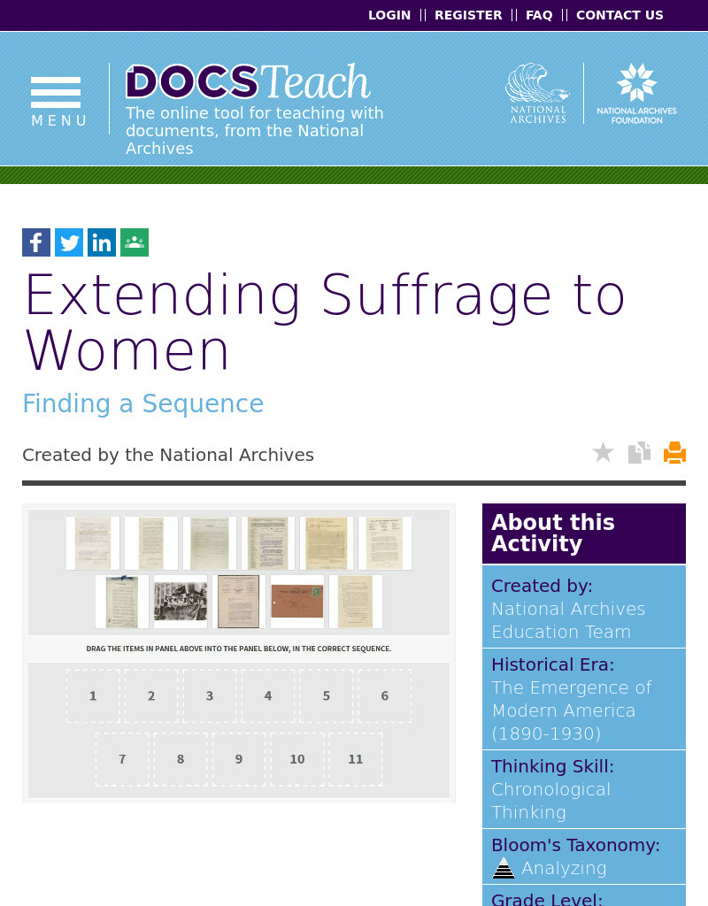 Extending Suffrage to Women Interactive