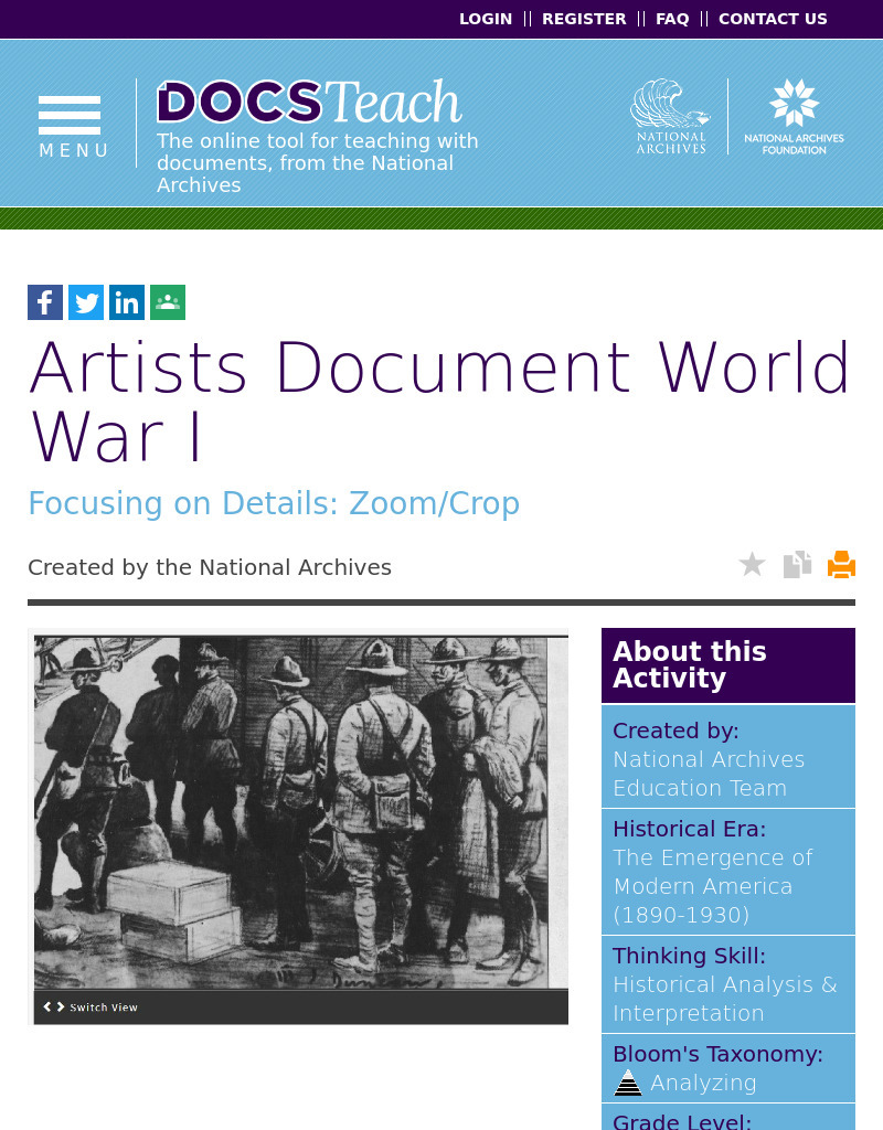 Artists Document World War I Interactive