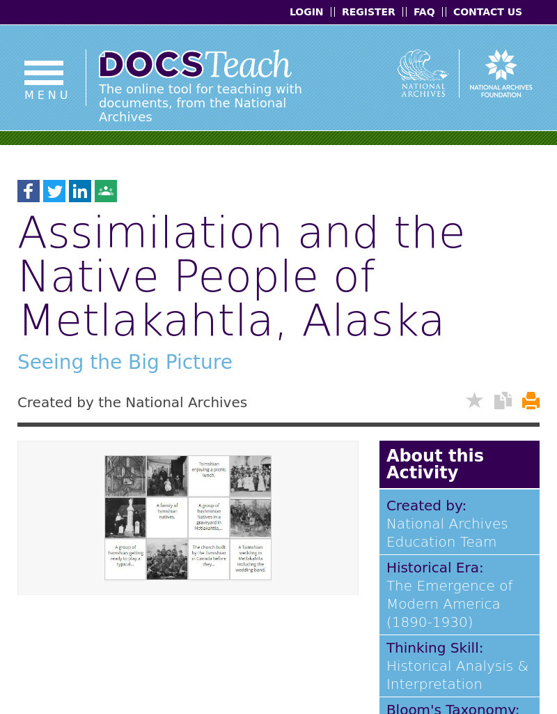 Assimilation and the Native People of Metlakahtla, Alaska Interactive