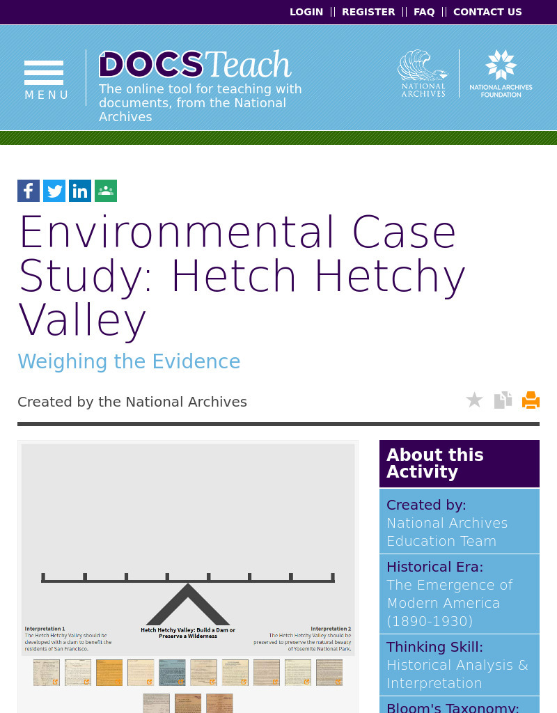 Environmental Case Study: Hetch Hetchy Valley Interactive