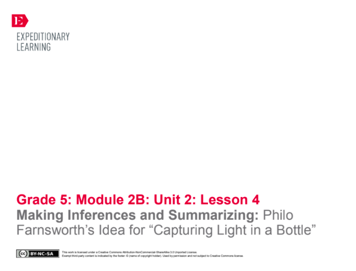 Making Inferences: What Motivated Philo Farnsworth? Lesson Plan