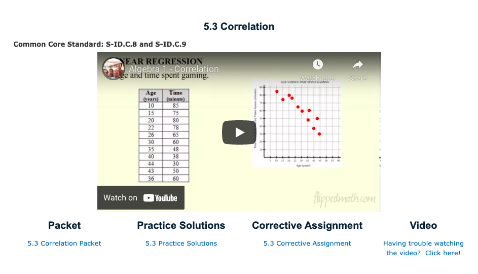 Correlation Instructional Video