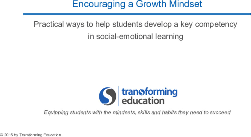 Growth Mindset Toolkit Professional Doc