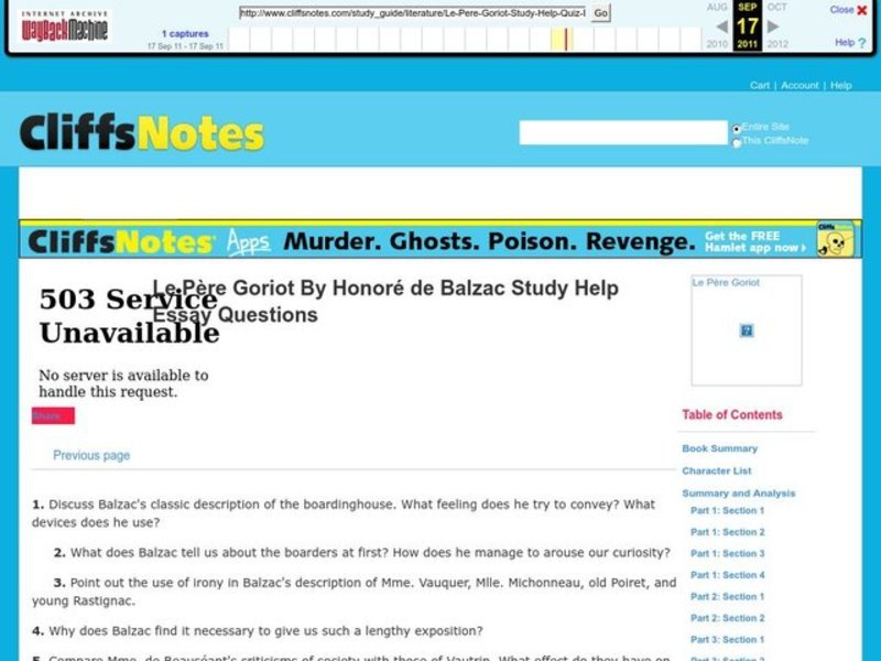 Le Père Goriot by Honoré de Balzac Interactive